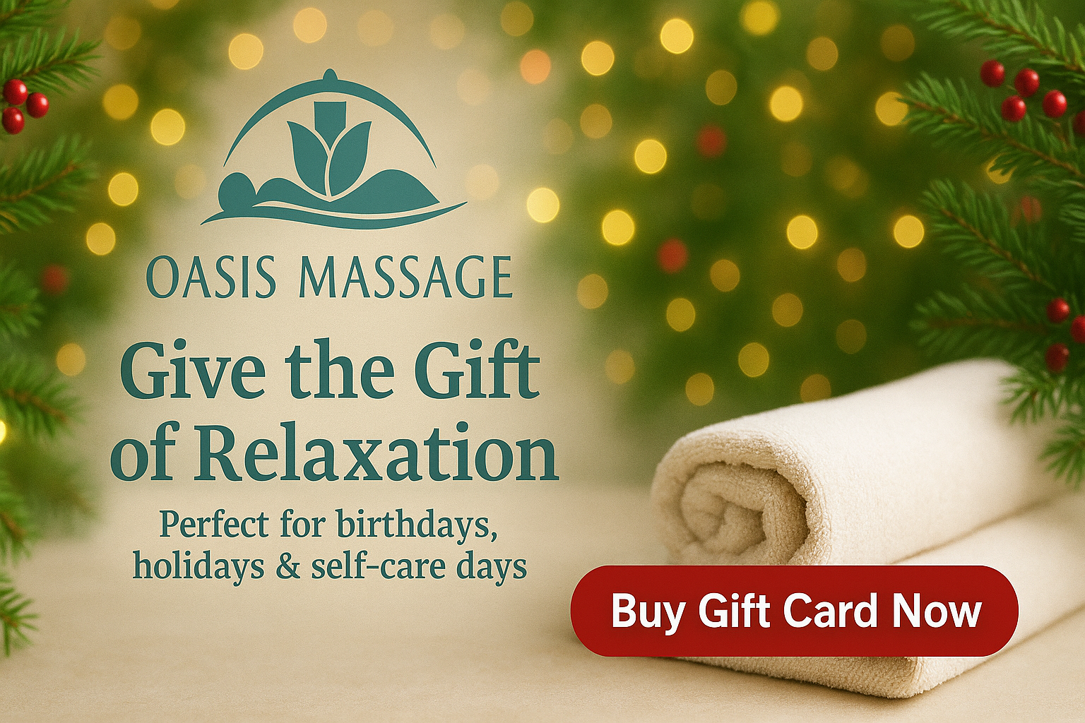 Oasis Massage Gift Card Image
